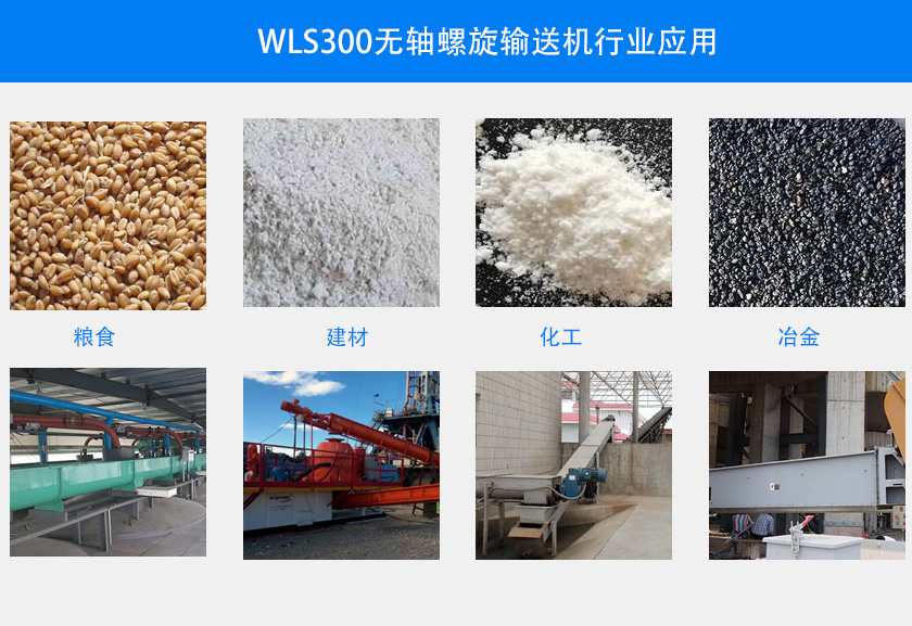 WLS300無軸螺旋輸送機行業(yè)應用