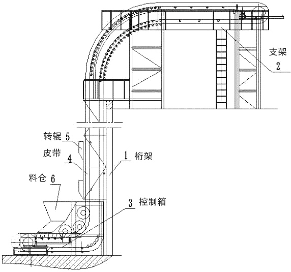 爬坡皮帶輸送機(jī)圖紙